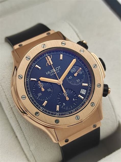 hublot super b chronograph 18k rose gold &